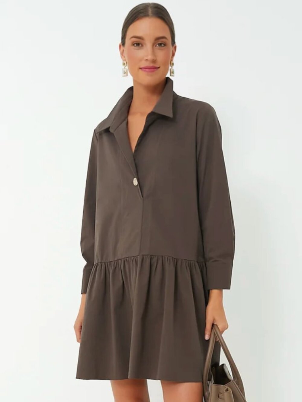 POMANDER PLACE Cocoa Brown Cleia Dress